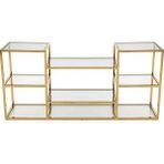 Hitit Dekorasyon Janet Gold Metal Dresuar - Siyah