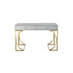 Hitit Dekorasyon Madison Gold Metal Beyaz Çalışma Masası Gold