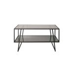 Hitit Dekorasyon Miranda Siyah Metal&cam Orta Sehpa Siyah3 60 x 120