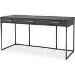 Hitit Dekorasyon Molly Siyah Metal Çalışma Masası - 150 x 60 x 75 cm