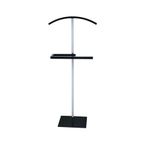 Hitit Dekorasyon Polla Gümüş & Siyah Metal Dilsiz Uşak 45x26x115 Cm Krom
