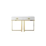 Hitit Dekorasyon Rihanna Gold Metal Beyaz Dresuar Gold4