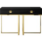 Hitit Dekorasyon Rihanna Gold Metal Siyah Dresuar