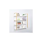 Hitit Dekorasyon Tasnia Gold Metal Ahşap Duvar Rafı 120cm 4 Katlı