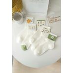 Hitit Socks Kadın 5 Çift Yüksek Pamuklu Nefes Alabilen Esnek Kolej Soket Çorap - 35 - 40 - Yeşil