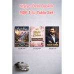 Hitit Socks Kişiye Özel Fotoğraf Baskılı 3 Adet MDF Tablo Premium Kalite 21x30 CM