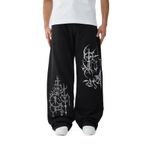 hitup Rebel Tribe Nakışlı Double Belt Premium Sweatpant