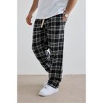 hitup Tartan Kumaş Ekose Desen Bel Lastikli Premium Pijama