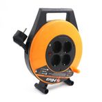 Hiva HV305 3x1.5 mm 5 mt Makaralı Uzatma Kablosu