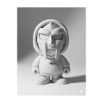 hivhestın Efsanevi Rap Maskesi: MF DOOM Tarzı 3D Baskı Figür (9 cm) - PLA Beyaz