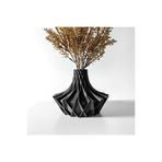 hivhestın Elegant 3D Baskı Vazo - 21x21x16 cm PLA Siyah