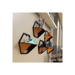 hivhestın Hexagon Duvar Rafı (18x21x10 cm) 3D Yazıcı Baskı Çok Renkli
