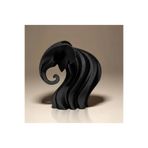 hivhestın Modern Dalgalı Fil Heykeli (11 cm) | Minimalist Ev Dekorasyonu | PLA Malzeme.3D Baskı Siyah