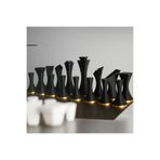 hivhestın Modern Minimalist Tasarım Satranç Taşları Seti | 3D Baskı | PLA Malzeme | Tam İki Takım