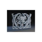 hivhestın Zarif Dragon Desenli Dekoratif Panel - 21x16 cm (PLA Malzeme Beyaz 21 x 17