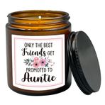 HIWX Teyze Kokulu Mum, Teyze Hediyeleri, Teyze ve Amca Bebek Duyurusu, Teyze Hamilelik Duyurusu Soya Hediyeleri Lavanta, Vetiver, Sandal Ağacı Kokulu 8 Oz Tutucular Mumlar Kavanoza Terfi