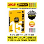 Hız 2026 8.Sınıf Lgs Hazırlık Matematik Sınavda Çıkabilecek %100 Meb Uyumlu 15 Deneme+Kalem