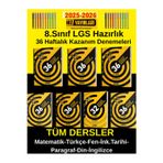 Hız 8.Sınıf Mat-Türkçe-Fen-İnk.-Paragraf-İngilizce-Din 36 Haftalık Kazanım Denemeleri+Kalem