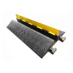Hız Humps, Kauçuk Hız Bump, Kablo Koruyucu Rampa, 5 Kablo Kanalı Trafik Sakinleştirici Kambur, 22lb Yük Kapasitesi, Asfalt Beton Çakıl Sürüş Yolu Yolu İçin, 100x50x11cm