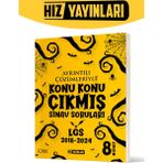 Hız Yayınları 8. Sınıf Konu Konu LGS Çıkmış Sınav Soruları 2018 - 2024