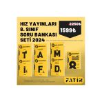 Hız Yayınları Hız Yayınları 8.Sınıf Tüm Dersler Soru Bankası Seti 2024-2025 (Türkçe-Matematik-Fen-İnkilap-Din-İngi