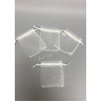 Hızlı Çeyiz 100’LÜ Kırık Beyaz Tül Kese Organize Çerez Tespih Kına Havlu Hediyelik Şeffaf Tül Kesesi - 9 x 12cm
