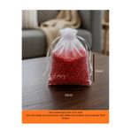 Hızlı Çeyiz Organze Şeffaf Tül Kese, 4 Adet (20X24 CM) Yazma,dügün Havlu,yasin,bohça, Kesesi