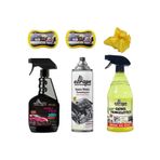 Hızlı Cila +Susuz Motor Temizleyici +Genel Temizleyici + Mikrofiber Bez + 2AD Sünger- Ebrayn 6 Parça