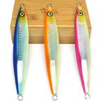 Hızlı Dikey Kelebek Jig Tuzlu Su Jig Yemleri 5 oz - 7 oz Derin deniz Jigs Balıkçılık Yapay Bıçak Metal jig Sert Yem Tekne Balıkçılık Yemi (Turuncu Lazer 1 ADET, 150 g (5-9/32 oz))