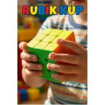 Hızlı Dönen 3X3 Zeka Küpü - Stickerless (Etiketsiz) Profesyonel Sabır Küpü - Eğitici Akıl Oyunu