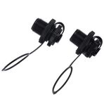Hızlı Enflasyon Ve Deflasyon Şişirilebilir Hava Vanası Değiştirme 2 PCS RAFT BOOT KAYAK HAVUZU İÇİN Tek Yönlü Tapalar Siyah Spiral Çiftte Gelir İpli Ile Iyi Yedek Aksesuar