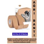 Hızlı Etkili Kas Eklem Bel Bacak Kol Boyun Sırt Omuz Karın Kalça Kinezyo Ağrı Bandı 2.5 Cm X 5 Metre