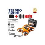 Hızlı Store T21 Pro Drone Çift Hd Kamera Fpv Canlı Yayın Fırçasız Motor Engel Algılamalı Katlanabilir Drone
