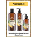 Hızlı Uzamaya Yardımcı Vegan Keratin Içeren Banana 3'lü Komple Bakım Seti