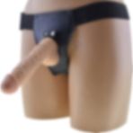 Hizliexpress 19 CM Titreşimli Belden Bağlamalı Realistik Vibratör Protez Penis