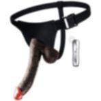 Hızlıexpress Belden Bağlamalı 22 cm Titreşimli Zenci Vibratör Penis