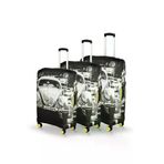 hızlıvaliz My Saraciye Valiz Kılıfı Bavul Koruyucu 3Lü Set (Beyaz-Car) KILIFBEYAZ-CARSET