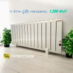 HİZMETTERM Elektrikli Radyatör 600+600 (1200WATT) Çift Rezistanslı Aluminyum Hizmetterm - Beyaz