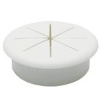 HJ Garden 1 ADET 60 mm Masa Kordonu Halkaları Esnek Kablo Tel Deliği Kapak Seti Ofis Ev PC Masa için Tel Düzenleyici, Beyaz