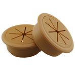 HJGarden 2 ADET 50 mm Esnek Tel Kauçuk Halka, Masa Halkası, Kablo Kordon Halkası, Kablo Deliği Kapağı, Ofis PC Masa Kablo Kordonu Yönetmek ve Saklamak için, Ofis PC Masaüstü Kablosu, Kahverengi