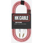HK Cable 3 Metre Enstrüman Jak Kablosu (Kırılmaz Ütü Kablo) - Beyaz - Kırmızı
