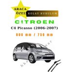 Hk Oto Aksesuar Citroen C4 Picasso (2006-2007) Araca Özel Silecek Ön Iki