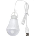 Hk Tech 5V-1A 1 Metre USB Kablolu 5 Watt Beyaz LED Ampul 12765 - Günışığı - Beyaz