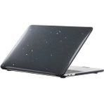 Hk Teknoloji Macbook Air 13.3 A1466 A1369 Koruma Kılıfı Parlak Simli Kılıf Hardcase Kapak - Simli Siyah