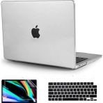 Hk Teknoloji MACBOOK Air 13 Inç A3449 M5 Çipli 2026 Parlak Şeffaf Doku Kılıf Hardcase Tuş+Ekran Koruyucu 3 Lü Set