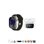 HK9 Pro Max Plus Watch 10 Akıllı Saat + Led Ekranlı ANC Air Pro 2 Bluetooth Kulaklık Set (Yeşil)