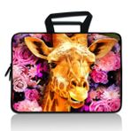 HKAENE 7-9 inç Tablet Kılıf, Evecase 7~9 inç Tablet Ultra Taşınabilir, Neopren Fermuarlı Taşıma Kol Çantası 7" 8" 8.9" 9" Apple iPad Mini, Samsung Galaxy Tab, Google, Acer ile Uyumlu (Sevimli Zürafa)