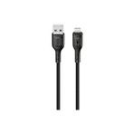 Hkm tech Knit 2A USB to Lightning Kablo 1M Siyah