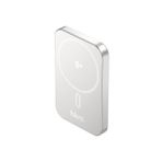 hkm tech Mag Q-Elıte Wireless 5.000 Mah 20W, Qi2, Magsafe Uyumlu Manyetik Kablosuz Ince Powerbank - Gümüş