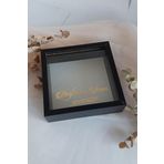 Hkm Ticaret 25X25 Cm Derin Siyah Anı Çerçevesi Düz Zeminli Isimli Ve Tarihli! Derin Çerçeve
